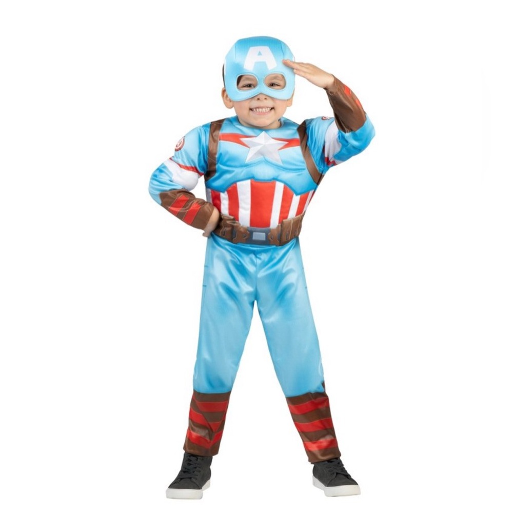 Marvel Captain America Kids Costume - Blue, Red, and White